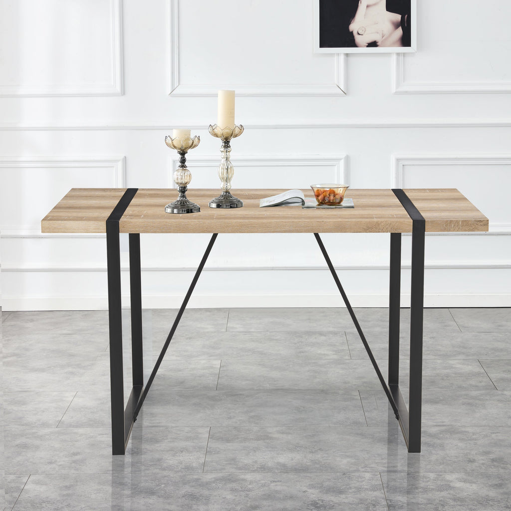 Table with Stylish Metal Frame