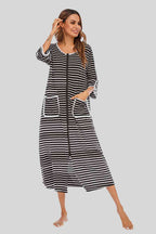 Pajama Dress with Round Neck