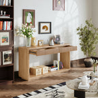 Fluted Console Table with 2-Drawers