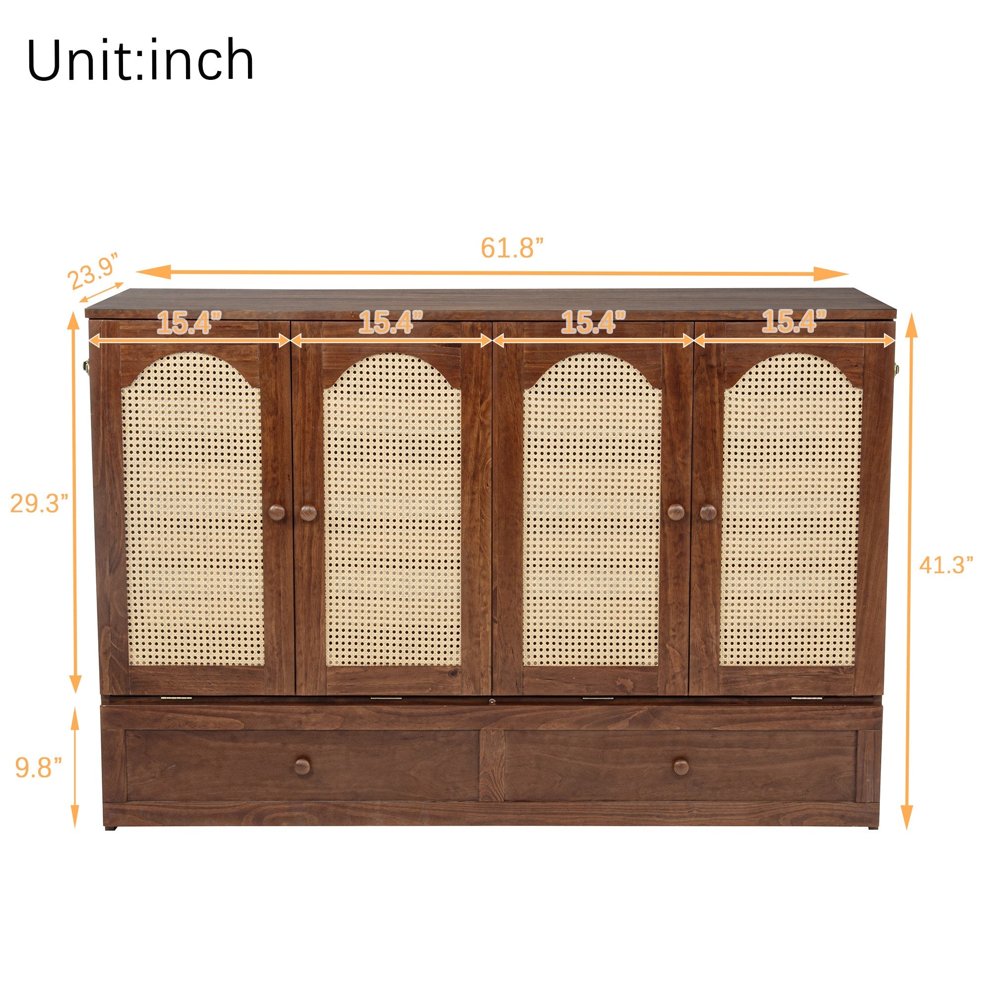 Platform Murphy Bed Cabinet, QUEEN