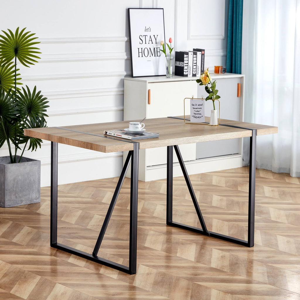 Table with Stylish Metal Frame