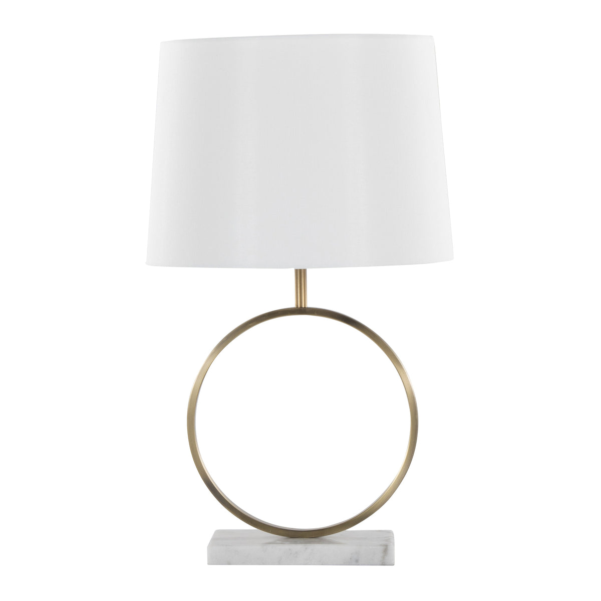 Moon Contemporary Table Lamp with linen shade by Lumisource
