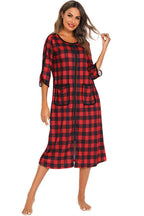 Pajama Dress with Round Neck