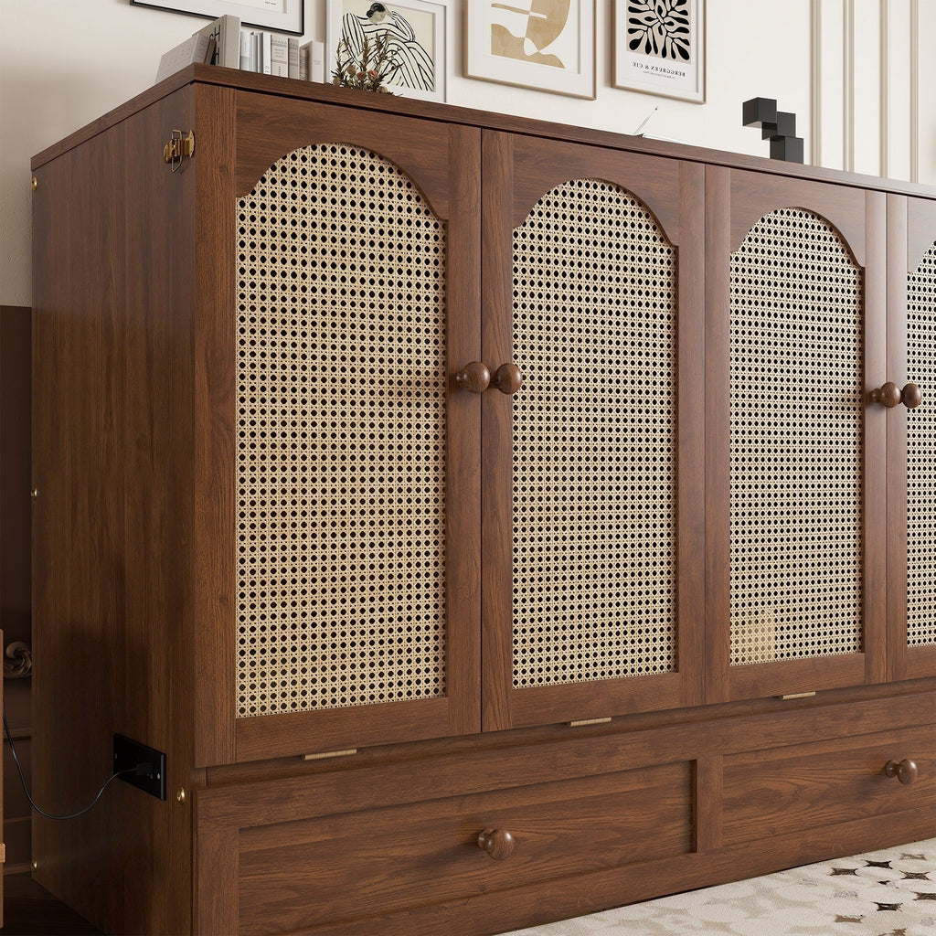 Platform Murphy Bed Cabinet, QUEEN