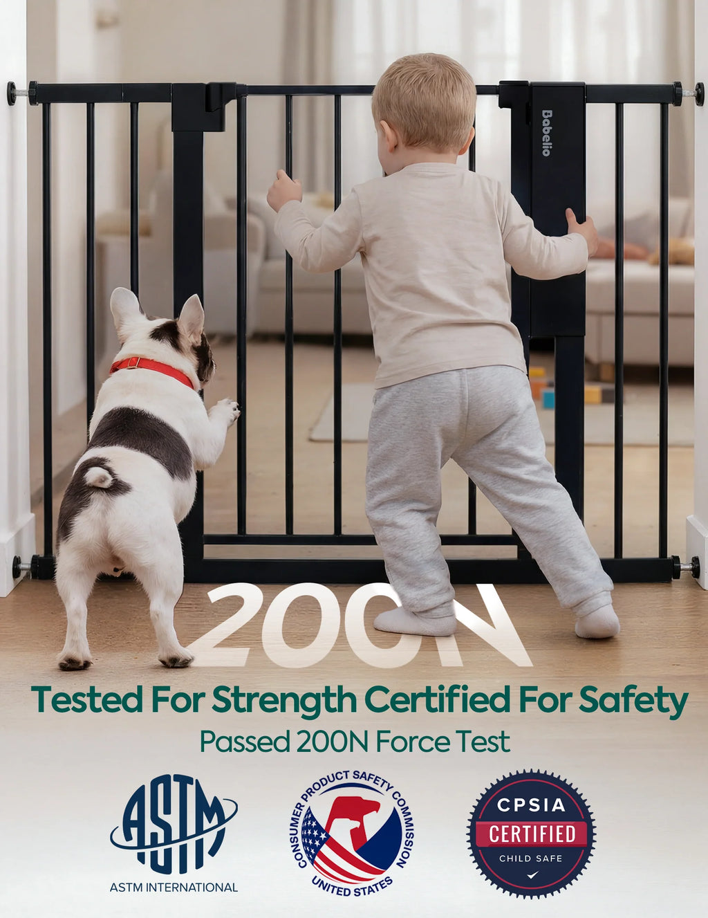 Smart Baby Gate with Infrared Auto-Unlock & Alarm | Sensepass by Babelio