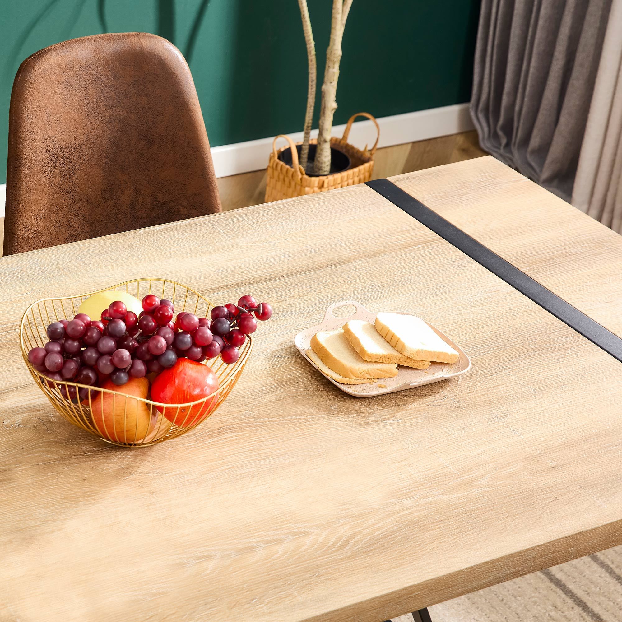 Table with Stylish Metal Frame