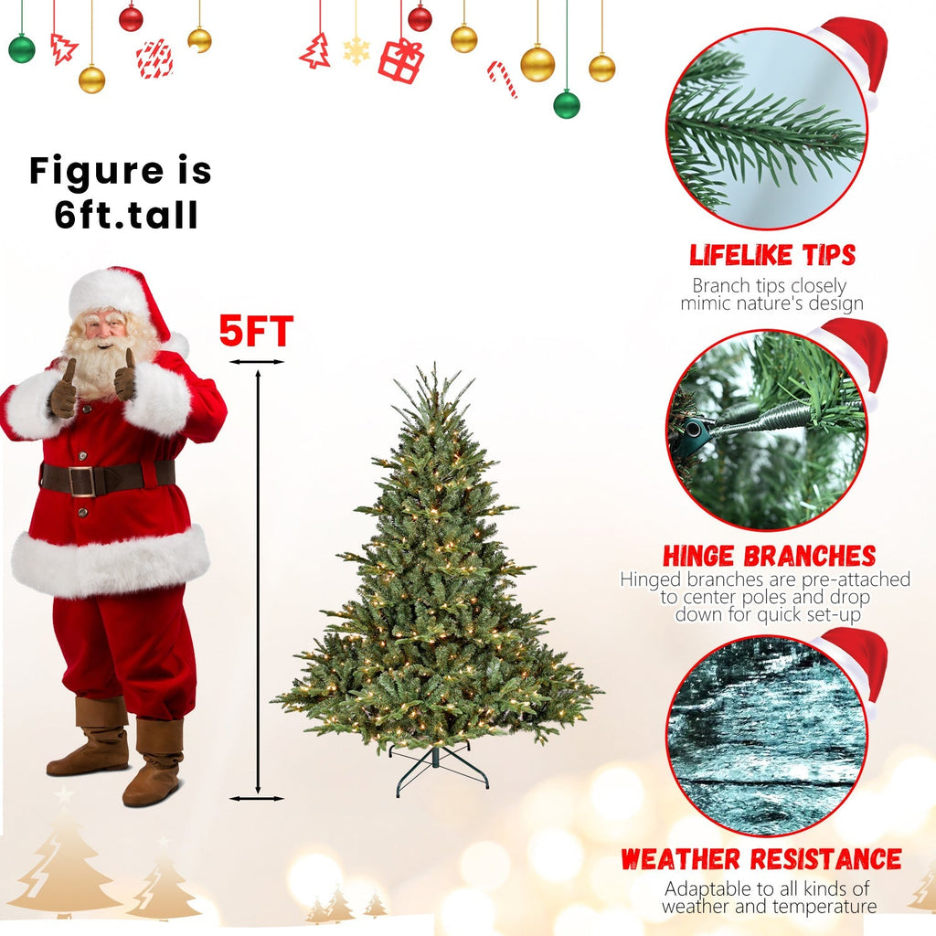 LED Evergreen Christmas Tree - 5 ft tall