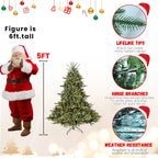 LED Evergreen Christmas Tree - 5 ft tall