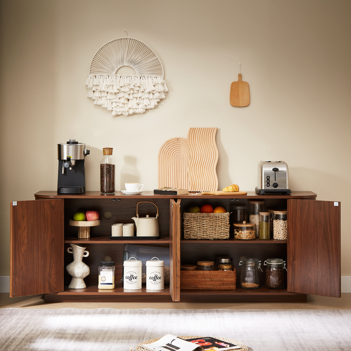 Wave Sideboard Storage Cabinet TV Stand