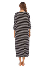 Pajama Dress with Round Neck
