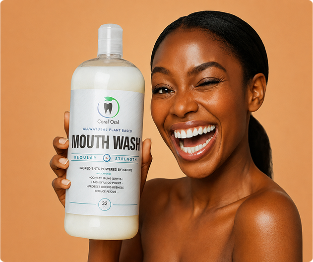 Peppermint Mouth Wash by Coral Oral, 32oz - family size