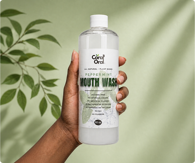 Peppermint Mouth Wash by Coral Oral, 32oz - family size