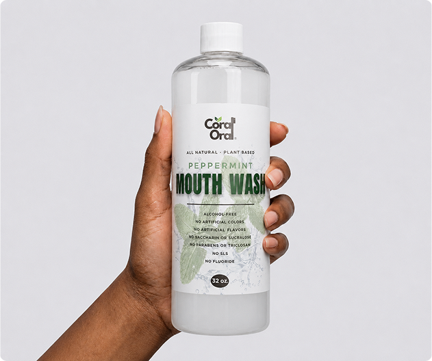 Peppermint Mouth Wash by Coral Oral, 32oz - family size