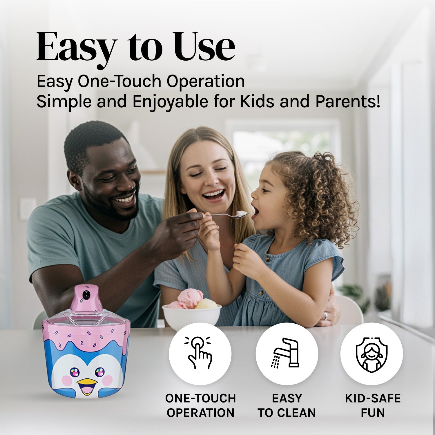 Electric Ice Cream Maker for Kids by Cooler Kitchen