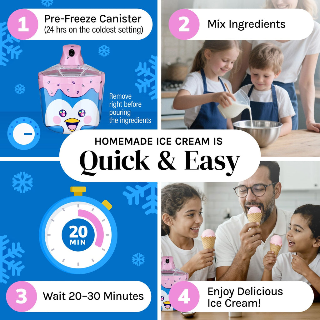 Electric Ice Cream Maker for Kids by Cooler Kitchen