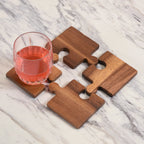 Puzzle Piece Coasters by Kalmar Home, set of 4