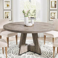 Farmhouse Retro Circular Dining Table, Grey by HomePacific