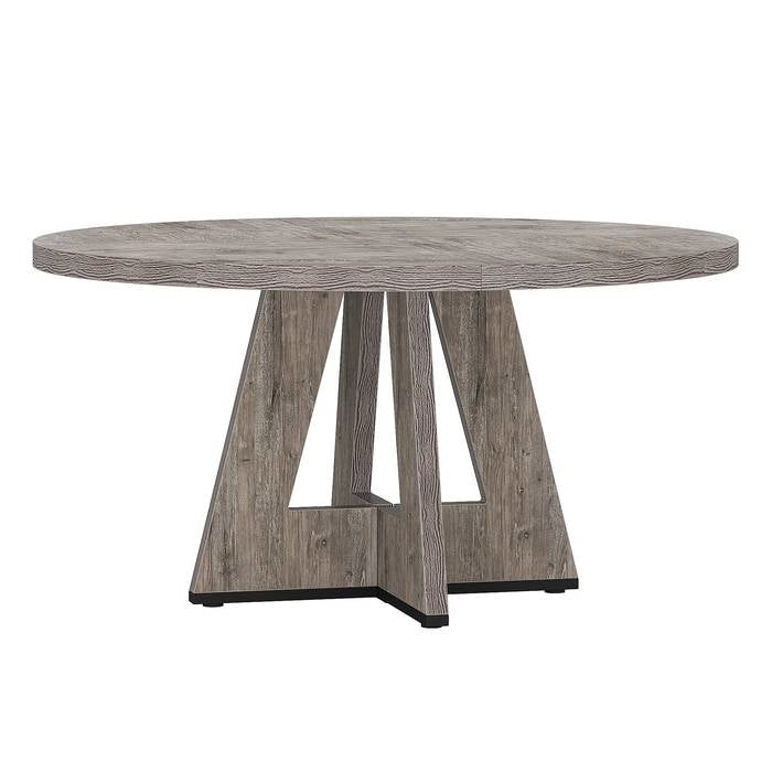 Farmhouse Retro Circular Dining Table, Grey by HomePacific