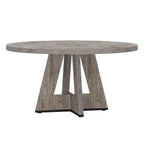 Farmhouse Retro Circular Dining Table, Grey by HomePacific