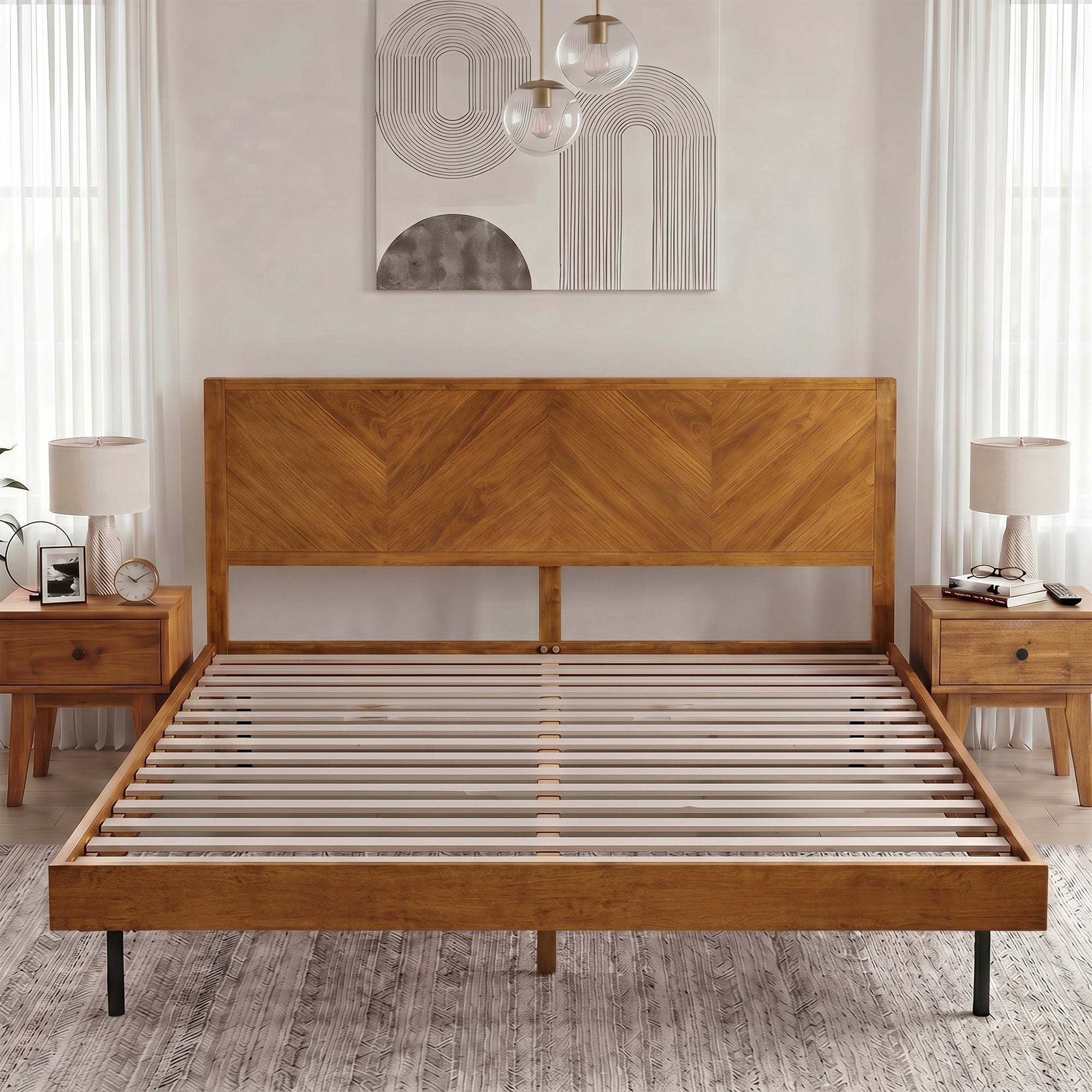 Alander Solid Wood Bed Frame