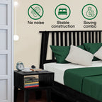 Kaylin Solid Wood Bed Frame & Nightstand