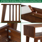 Kaylin Solid Wood Bed Frame & Nightstand