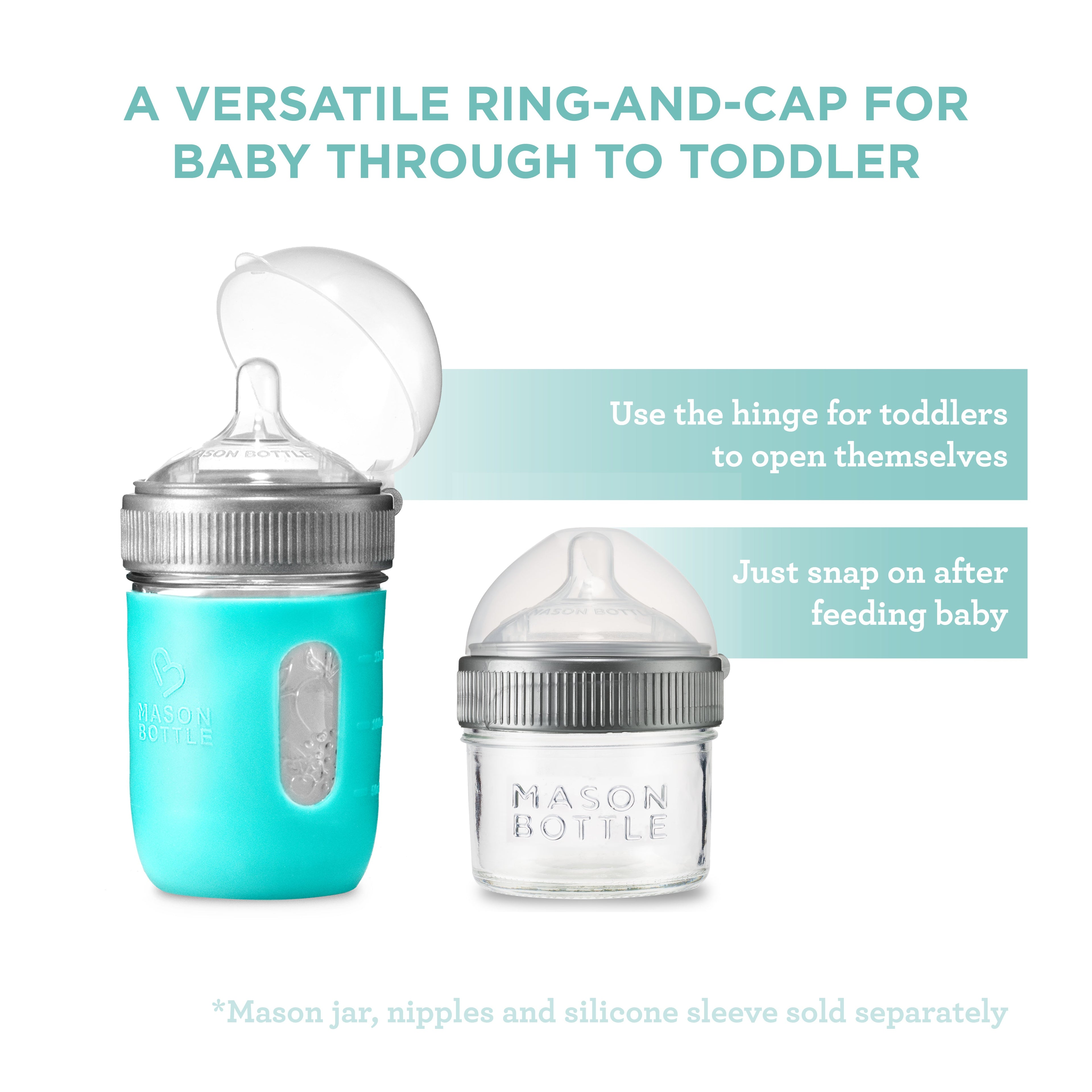 Plastic Ring + Cap by Mason Bottle