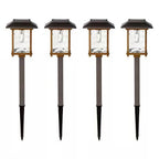 Bronze Solar LED Light Outdoor Path Lighting, 4 pack