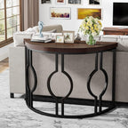 Modern 43-inch Half Moon Accent Console Table