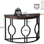 Modern 43-inch Half Moon Accent Console Table