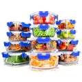 Glass Food Storage Container Bakeware Set with Snap Locking Lids, 24 pc
