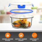 Glass Food Storage Container Bakeware Set with Snap Locking Lids, 24 pc