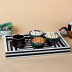 Tray in Black White Concentric Design, 2 sizes