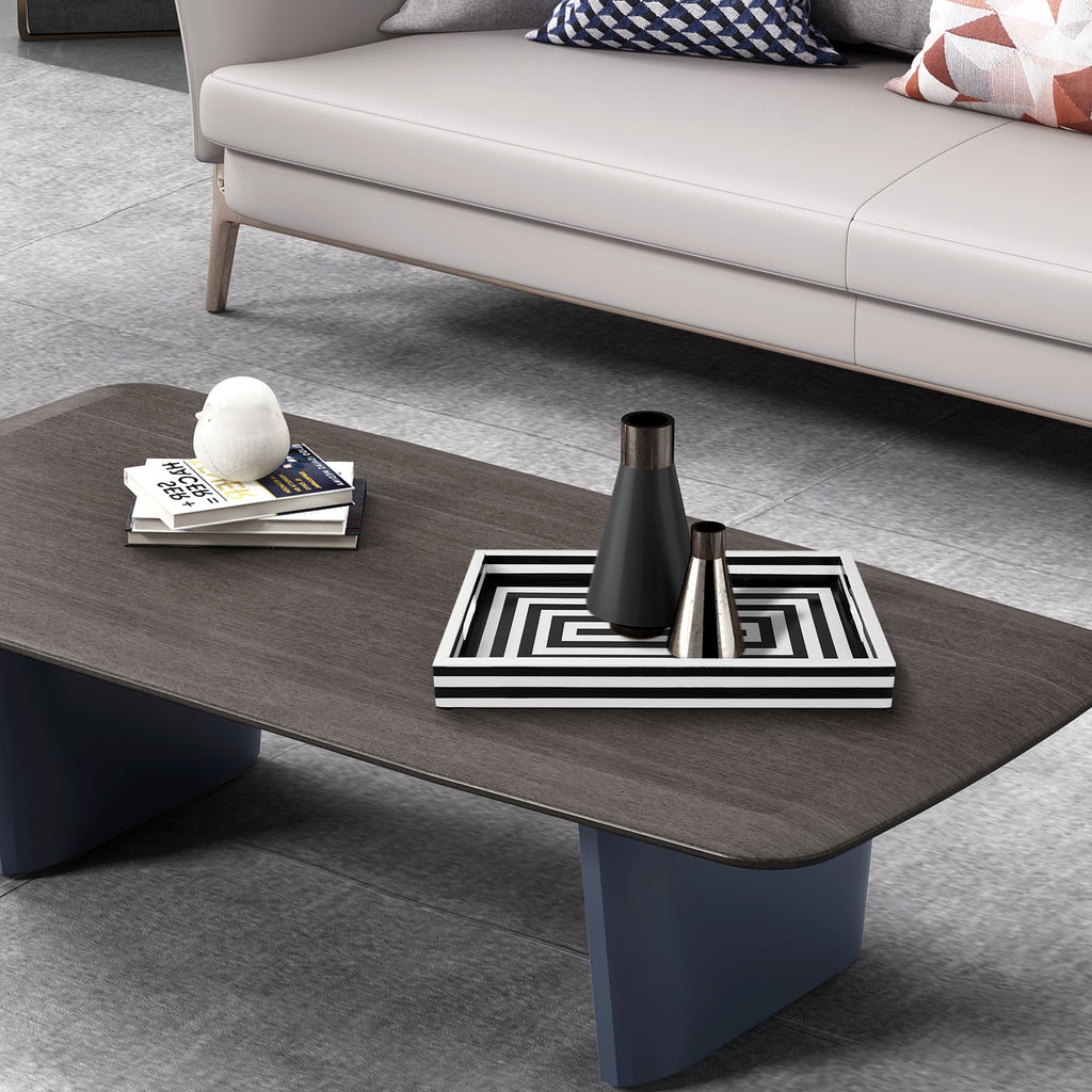 Tray in Black White Concentric Design, 2 sizes
