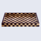 Brown Checkered Decorative Tray