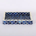 Moroccan Tray in Blue & White Design