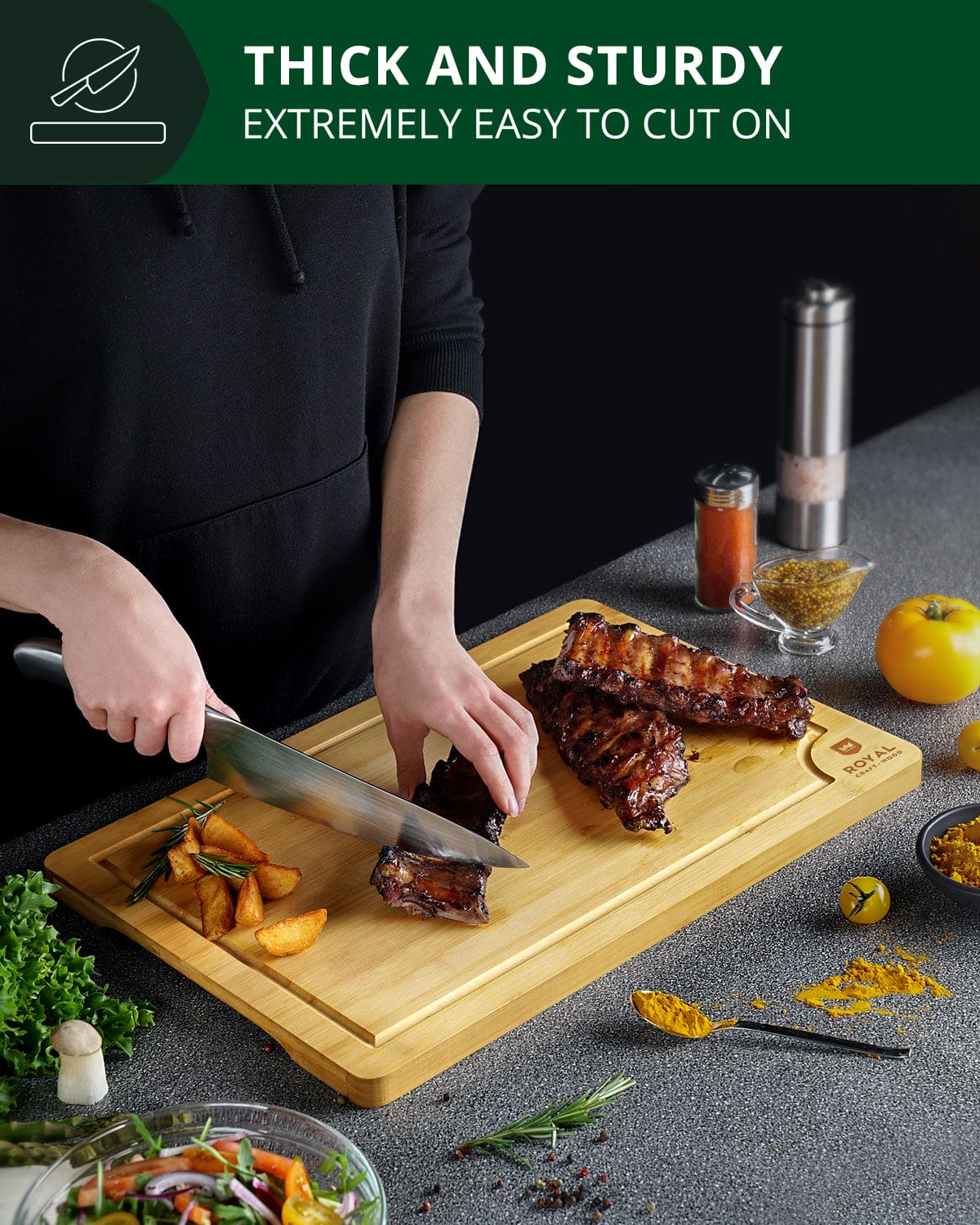 Bamboo Cutting Board, extra large