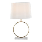 Moon Contemporary Table Lamp with linen shade by Lumisource