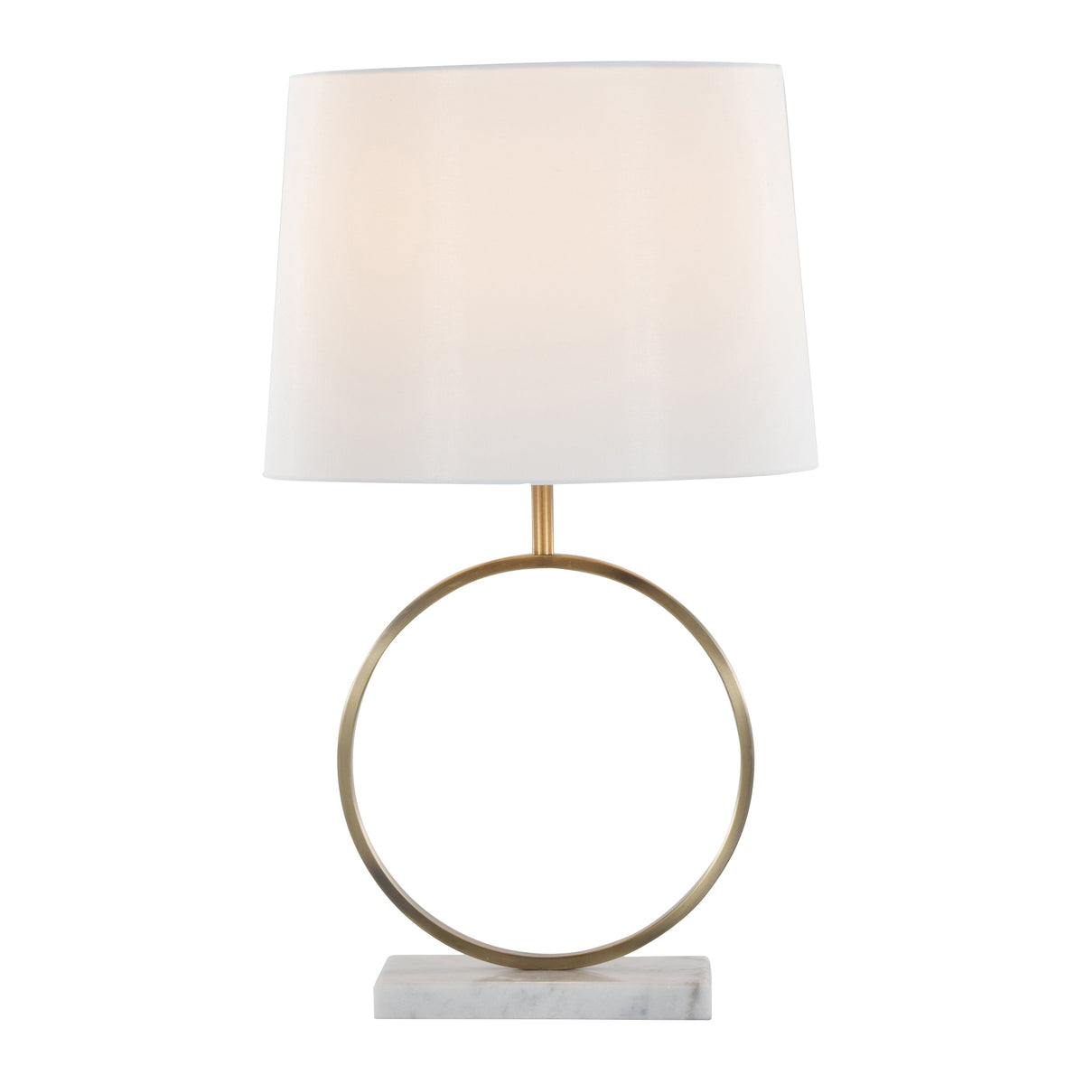 Moon Contemporary Table Lamp with linen shade by Lumisource