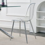 Transparent Dining Chairs, 6 pc Set