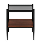 End Table Gray Glass, set of 2
