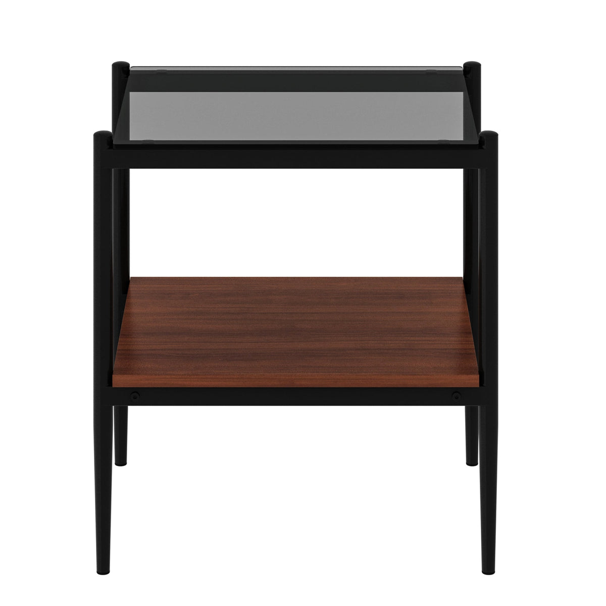 End Table Gray Glass, set of 2