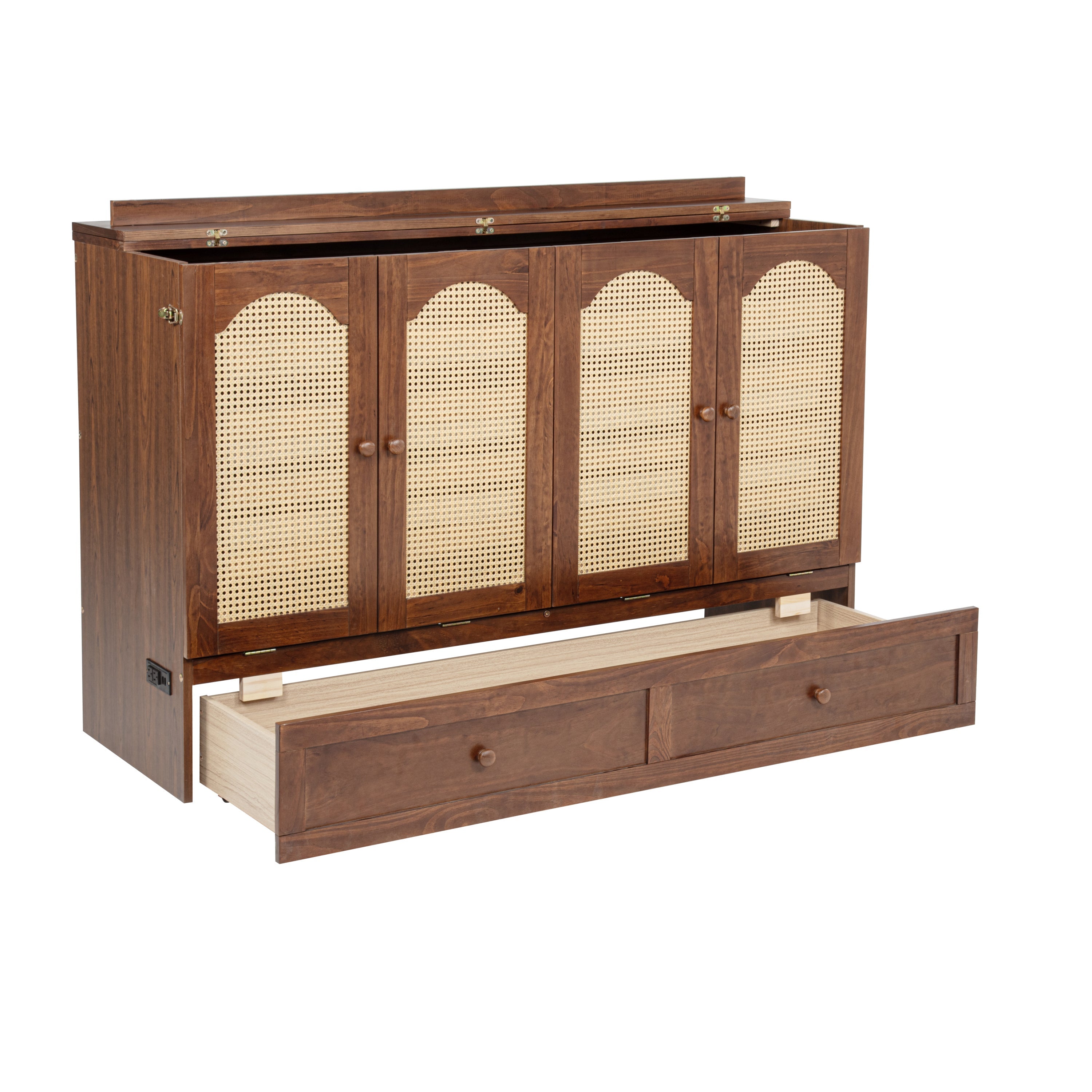 Platform Murphy Bed Cabinet, QUEEN