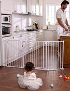 AdaptiZone | Extra Wide Mounted Baby Gate for Irregular Spaces by Babelio