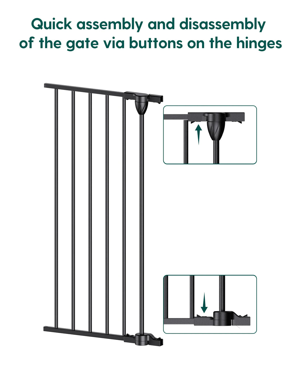 AdaptiZone | Extra Wide Mounted Baby Gate for Irregular Spaces by Babelio