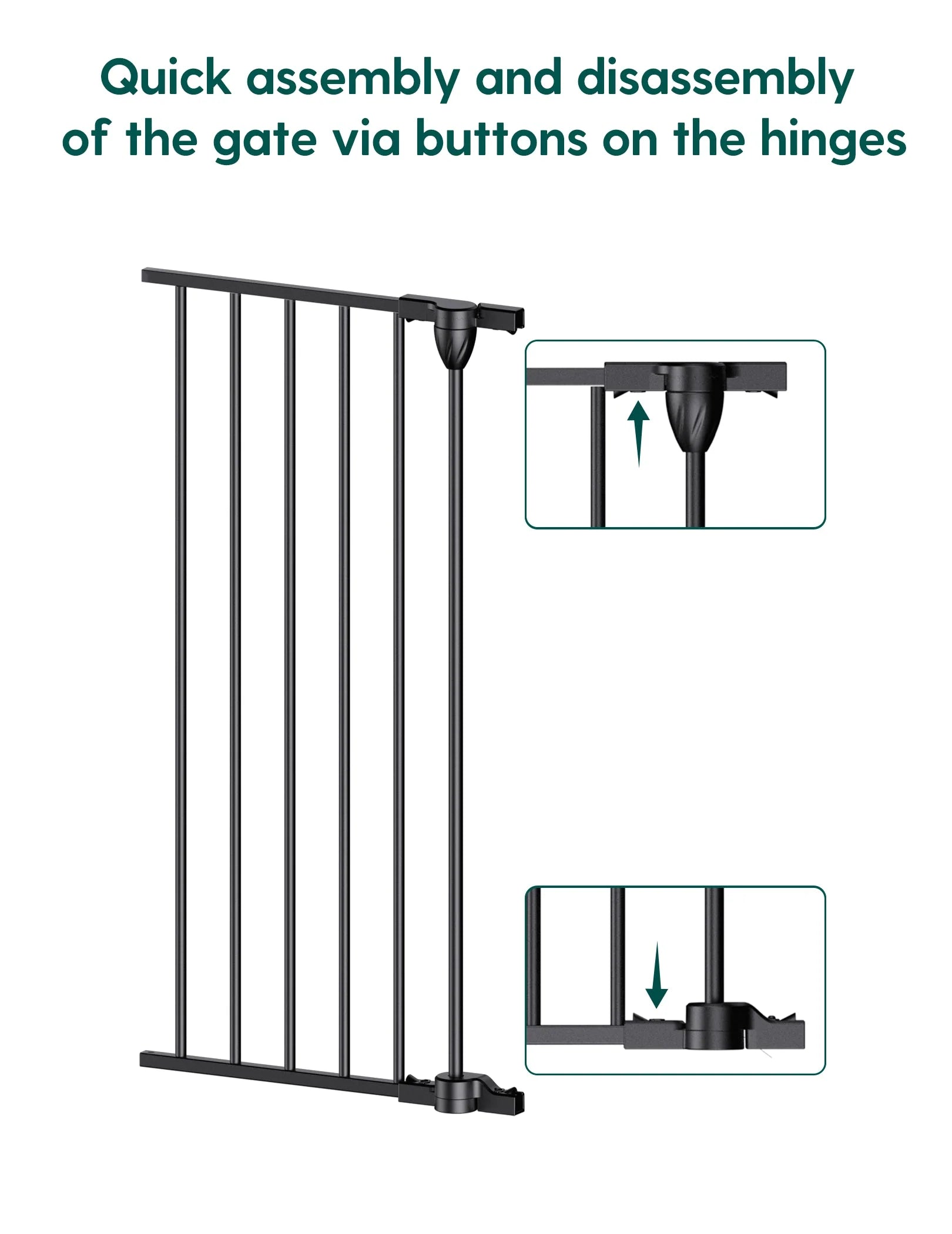 AdaptiZone | Extra Wide Mounted Baby Gate for Irregular Spaces by Babelio