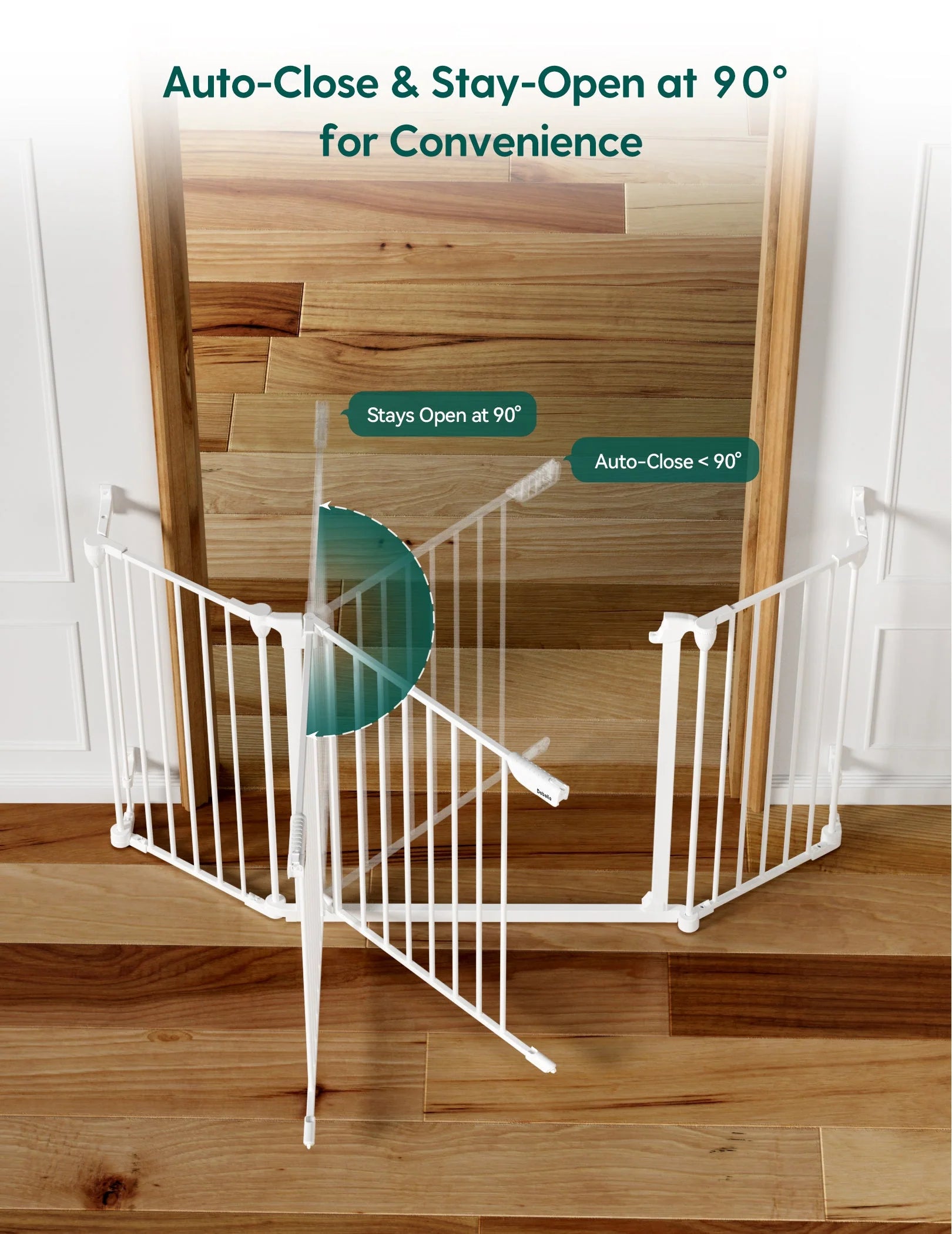AdaptiZone | Extra Wide Mounted Baby Gate for Irregular Spaces by Babelio