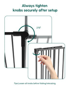 AdaptiZone | Extra Wide Mounted Baby Gate for Irregular Spaces by Babelio