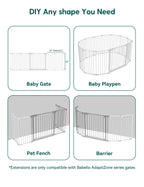 AdaptiZone | Extra Wide Mounted Baby Gate for Irregular Spaces by Babelio
