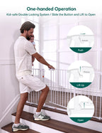 AdaptiZone | Extra Wide Mounted Baby Gate for Irregular Spaces by Babelio